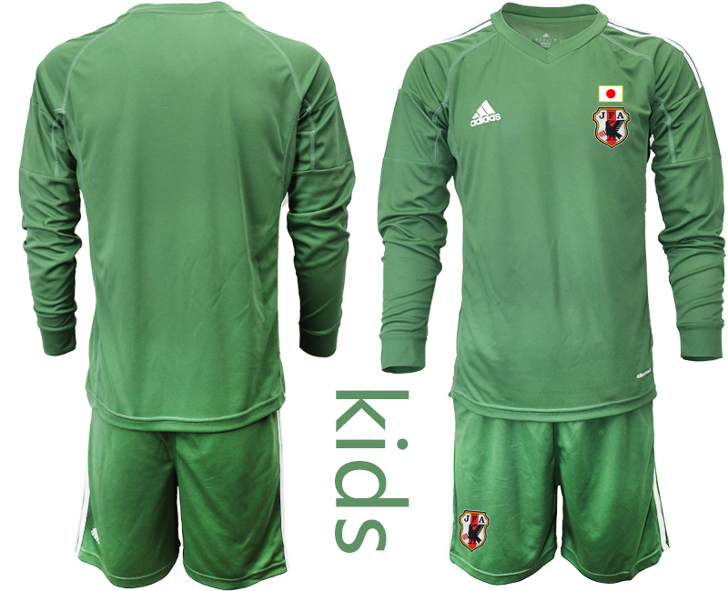 Cheap Youth 2020-2021 Season National team Japan goalkeeper Long sleeve green Soccer Jersey